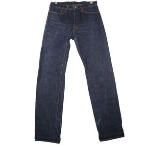 45rpm Sorahiko Selvedge Men's 30 Jeans Redline Goatskin Patch Button Fly Japan